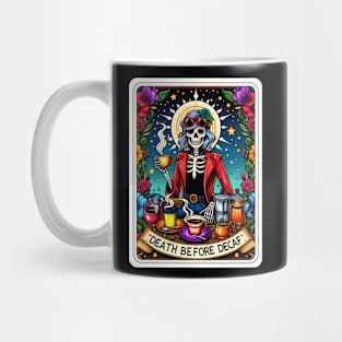 Death Before Decaf Skeleton Mug